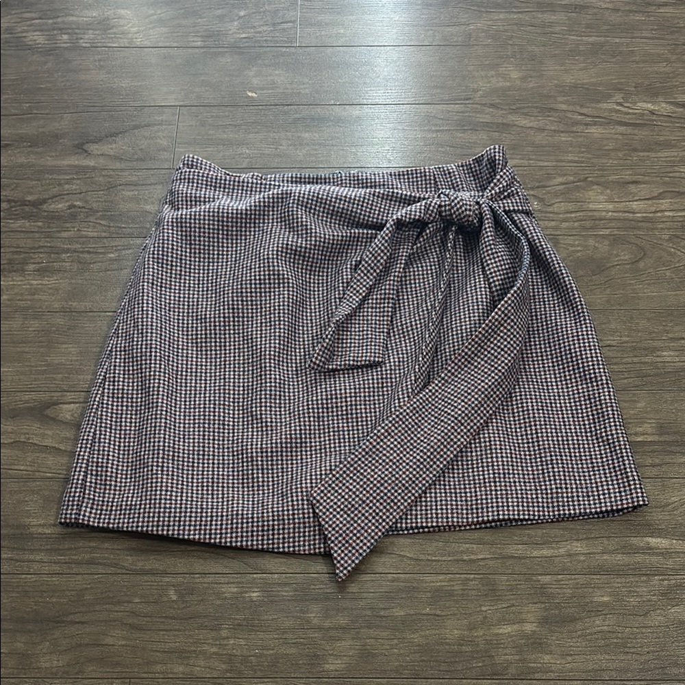 Wilfred Checkered Skirt in Black and Brown
